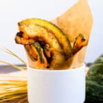 Sweet n salty fried kabocha served in a cup.