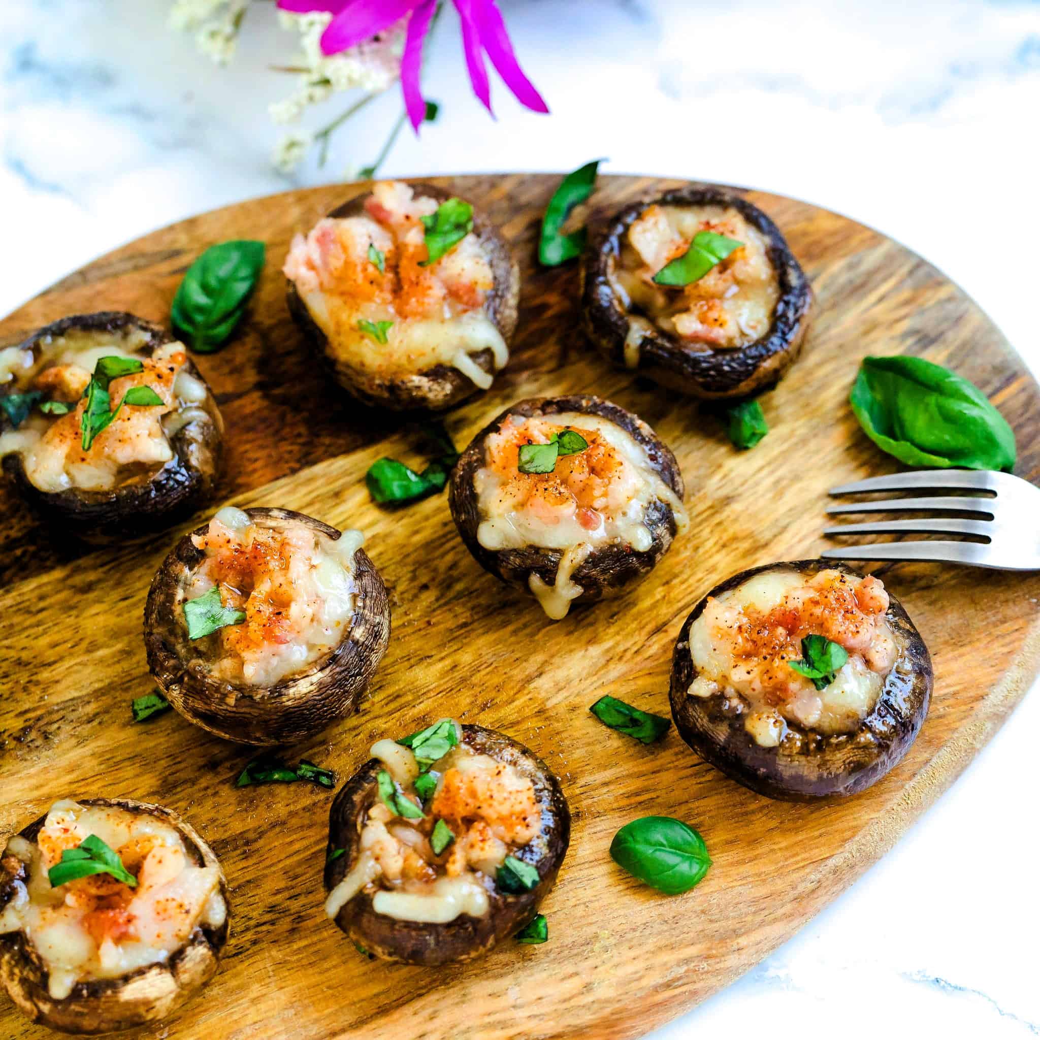 Bacon Cheese Stuffed Mushrooms | 20 Minutes