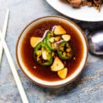 Spicy Korean BBQ dipping sauce served in a dipping bowl.