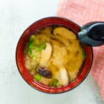 Japanese shiitake mushroom miso served in a bowl.