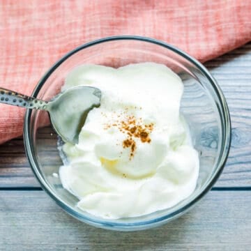 Sea salt foam being scooped out with spoon.