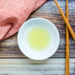 Yuzu garlic sauce served in a bowl.