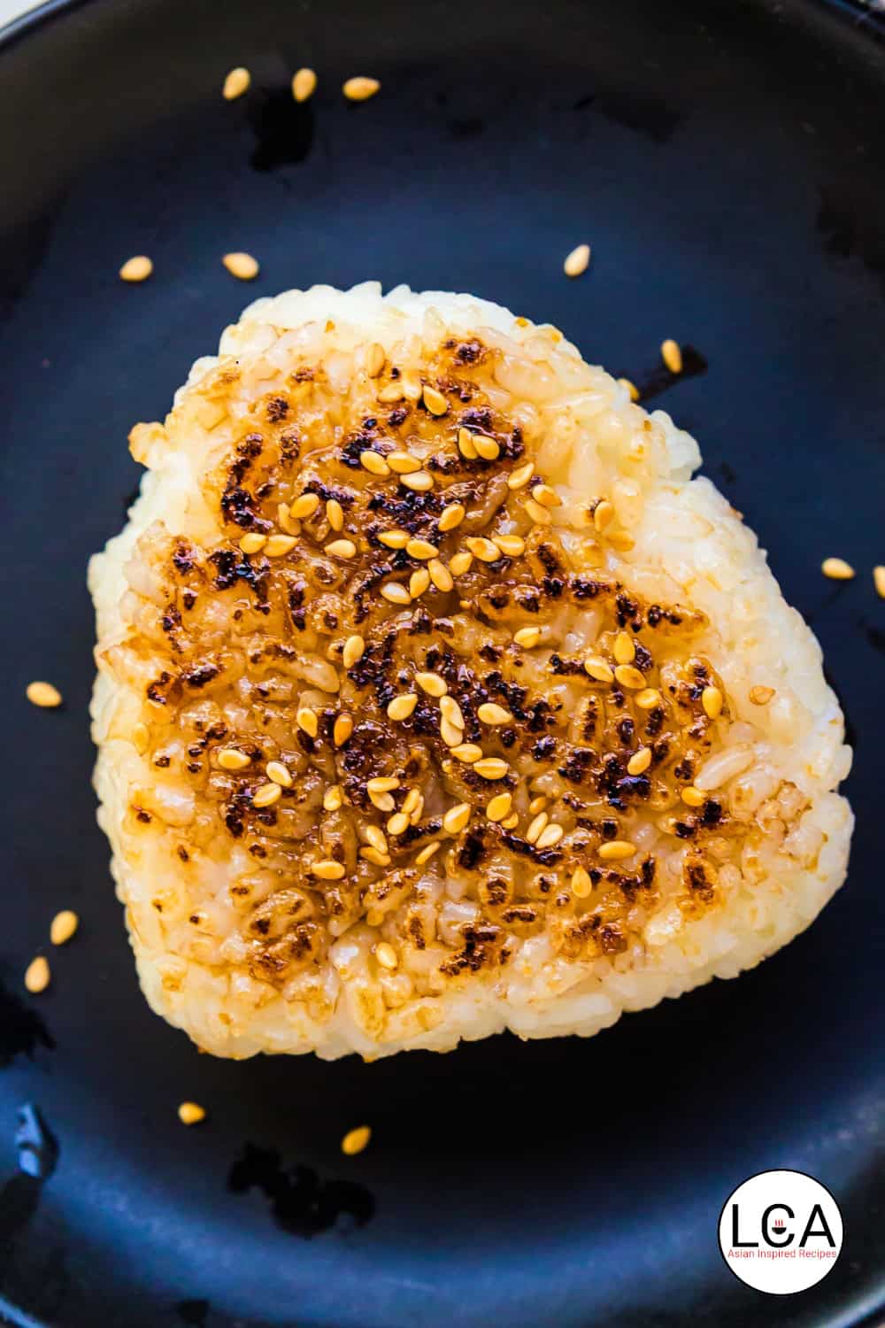 Soybean garlic rice balls delivered on a plate
