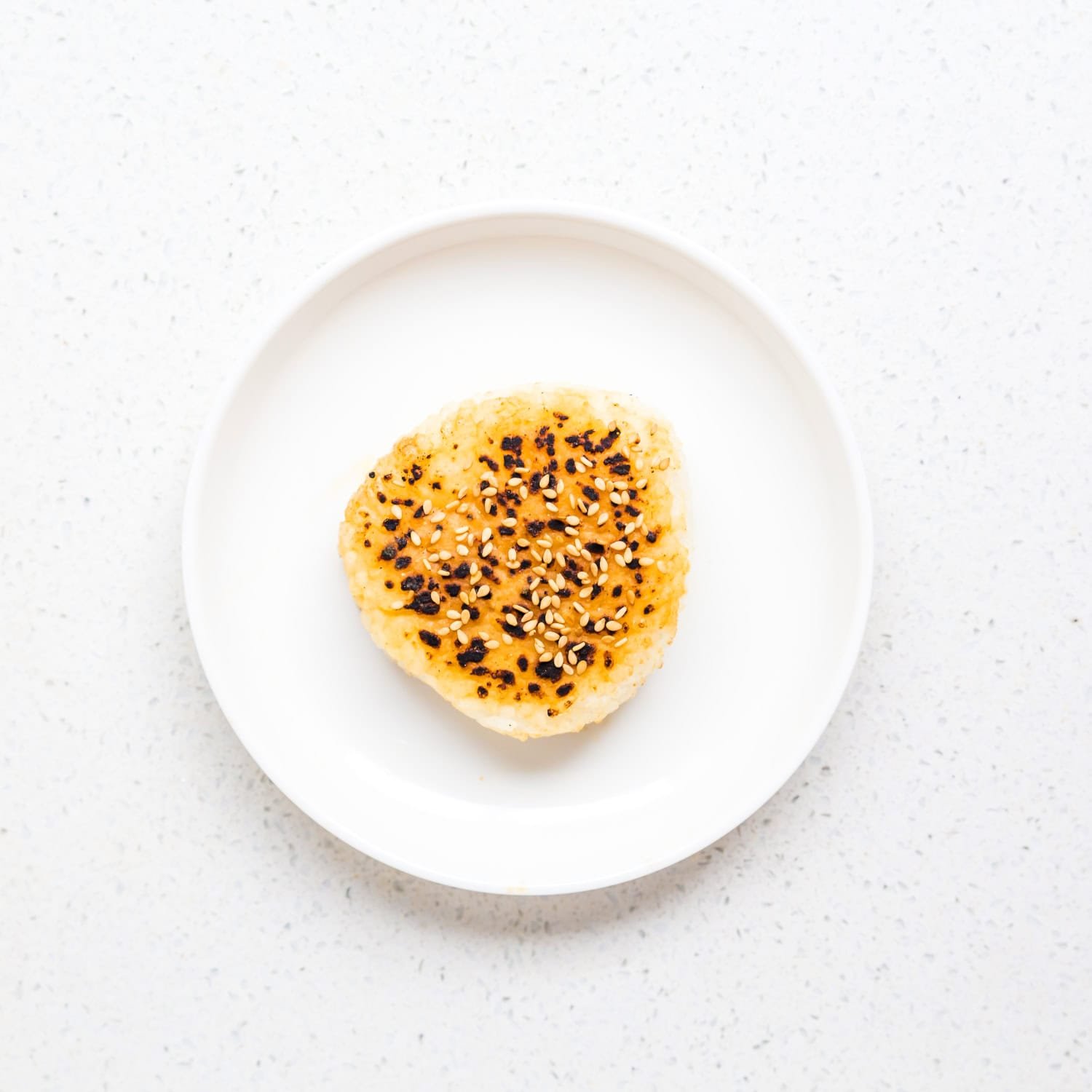 Miso Yaki Onigiri rice balls served on a plate.