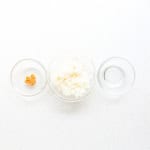 Ingredients to make miso yaki onigiri rice balls on the countertop.