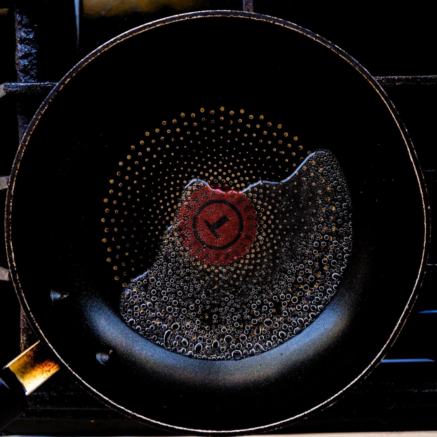 Japanese sake is boiling. 