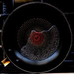 Japanese sake in a frying pan.