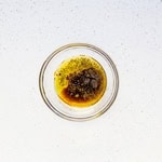 Dressing for avocado mozzarella salad.